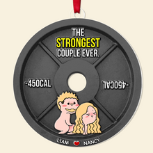 Load image into Gallery viewer, Personalized Naughty Couple Ornament - Strongest Couple Ever | Valentine's Day Gifts Ornament PopCulturePrints