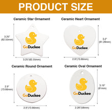 Load image into Gallery viewer, Personalized Couple Ceramic Ornament - Heart-Shaped Valentine's Day Gifts Ornament PopCulturePrints