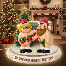 Load image into Gallery viewer, Holding Each Other Up Since 1965 - Personalized Funny Gifts for Old Couples Acrylic Light Box Light Box PopCulturePrints