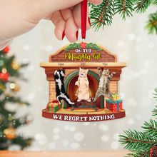 Load image into Gallery viewer, Personalized Naughty Cat Christmas Ornament Ornament PopCulturePrints