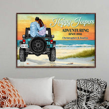 Load image into Gallery viewer, Personalized Adventure Jeep Canvas for Couples - Customizable | Valentine's Day Gifts Poster & Canvas PopCulturePrints