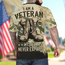 Load image into Gallery viewer, I Am A Veteran – Personalized Military Honor Jersey Shirt AOP Products PopCulturePrints