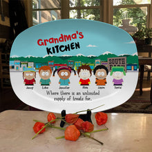Load image into Gallery viewer, Personalized Grandma's Kitchen Resin Plate - Custom Cartoon Characters Plates PopCulturePrints