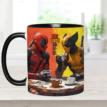 Load image into Gallery viewer, But First Coffee - Antihero Mug Accent Mug PopCulturePrints