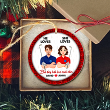 Load image into Gallery viewer, Personalized Golf Couple Ornament - Perfect Valentine's Day Gifts and Christmas Gift Ornament PopCulturePrints