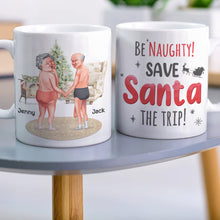 Load image into Gallery viewer, Playful Naughty Christmas Couple Personalized Coffee Mug Coffee Mug PopCulturePrints