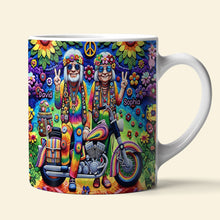Load image into Gallery viewer, Custom Hippie Couple Mug | Personalized Valentine's Day Gifts for Peace Lovers Coffee Mug PopCulturePrints