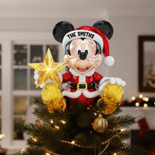 Load image into Gallery viewer, Celebrate Joy with Our Personalized Acrylic Christmas Tree Topper Ornament PopCulturePrints