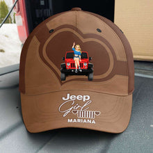 Load image into Gallery viewer, Personalized Jeep Girl Cap with Pink Camo Design Caps PopCulturePrints