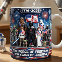 Load image into Gallery viewer, "Celebrating Freedom Together: 250 Years of America" - Personalized Magic Mug - Perfect Gift for Patriots, Friends, and Family