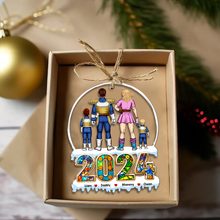 Load image into Gallery viewer, Personalized Family Acrylic Ornament: Superhero Theme for 2024 Ornament PopCulturePrints