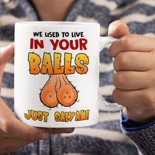 Load image into Gallery viewer, Personalized Dad Mug - 'We Came from Your Balls' Funny Gift Coffee Mug PopCulturePrints