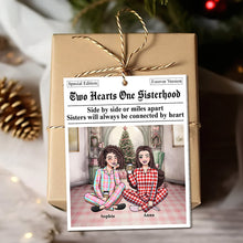 Load image into Gallery viewer, Personalized Sisterhood Christmas Ornament - Best Friends Forever Gift Ornament PopCulturePrints