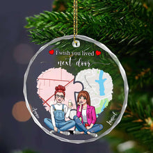 Load image into Gallery viewer, Personalized Besties Christmas Ornament - Crystal Puzzle Design Ornament PopCulturePrints
