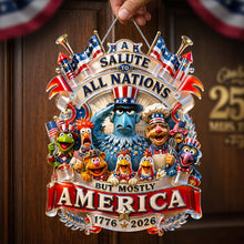 Load image into Gallery viewer, A Salute to All Nations - Personalized Acrylic Decor Gift for Patriots Acrylic Sign PopCulturePrints