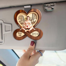 Load image into Gallery viewer, “Drive Safe, My Love” - Personalized Heartfelt Couple Car Visor Clip - Unique Gift for Couples Car Visor Clip PopCulturePrints