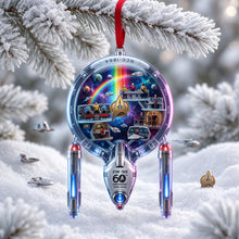 Load image into Gallery viewer, Explore the Final Frontier - Ship To Uncharted Space Ornament, Personalized Gifts