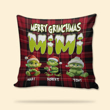 Load image into Gallery viewer, Personalized Grinch Christmas Pillow for Mama Pillow PopCulturePrints