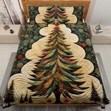Load image into Gallery viewer, Elegant Festive Christmas Tree Quilt Set Blanket PopCulturePrints