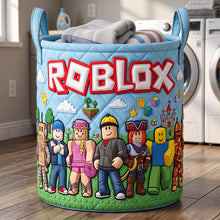 Load image into Gallery viewer, Block World Laundry Basket - Personalized Gifts 01natn140726 Laundry Basket PopCulturePrints