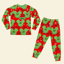 Load image into Gallery viewer, Custom Family Christmas Pajama Set - Grinch Design Pajama Set PopCulturePrints
