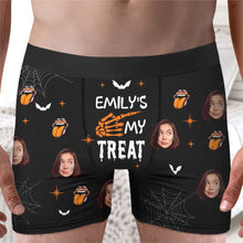 Load image into Gallery viewer, Custom Halloween Couples Boxer Briefs - Personalized Face Photo Gift Boxer Briefs PopCulturePrints