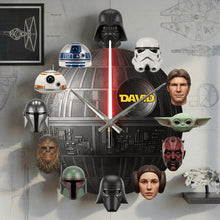 Load image into Gallery viewer, Embrace the Force with Personalized Warrior Wall Clock - Perfect Gift for Star Wars Fans Hanging Wall Clock PopCulturePrints