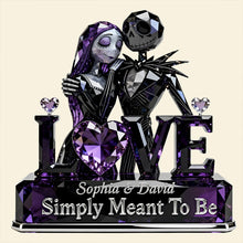 Load image into Gallery viewer, Simply Meant To Be – Spooky Couple Light Box Personalized Gifts for Couples Light Box PopCulturePrints