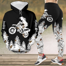 Load image into Gallery viewer, Personalized Motocross Lover's Hoodie & Leggings Set AOP Products PopCulturePrints