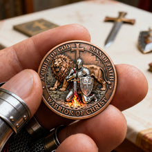 Load image into Gallery viewer, A Child of God, Man of Faith - Warrior of Christ Personalised Metal Coin - Perfect Gift for Christians Coin PopCulturePrints