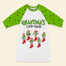 Load image into Gallery viewer, Personalized Christmas Raglan Dress for Grandma - Little Thieves Design AOP Products PopCulturePrints