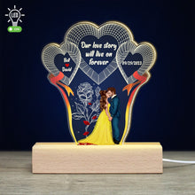 Load image into Gallery viewer, Personalized Romantic 3D LED Light - Couple's Gift for Valentine's Day Gifts Led Night Light PopCulturePrints