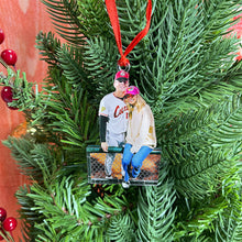 Load image into Gallery viewer, Custom Baseball Couple Photo Ornament Ornament PopCulturePrints
