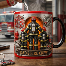 Load image into Gallery viewer, Best Dad Ever - Firefighter Dad Magic Mug - Personalized Gift for Dads, Grandpas & More Coffee Mug PopCulturePrints
