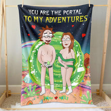 Load image into Gallery viewer, Personalized Adventure Portal Couple Blanket - Unique Valentine's Day Gifts Blanket PopCulturePrints