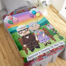 Load image into Gallery viewer, Happiness Is Growing Old With You - Personalized Together Forever Blanket for Couples Blanket PopCulturePrints