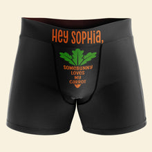 Load image into Gallery viewer, Personalized Men's Boxers - Carrot Bunny Design | Valentine's Day Gifts Boxer Briefs PopCulturePrints