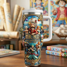 Load image into Gallery viewer, Celebrate 30 Years of Adventure: Custom Anime Tumbler - Perfect Gift for Anime Fans Tumbler Cup PopCulturePrints