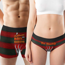 Load image into Gallery viewer, Personalized Horror Movie Themed Matching Couple Underwear - Valentine's Day Gifts Boxer Briefs PopCulturePrints