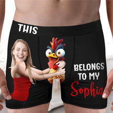 Load image into Gallery viewer, This Cock Belongs To My Sophia - Personalized Funny Boxer Shorts Boxer Briefs PopCulturePrints