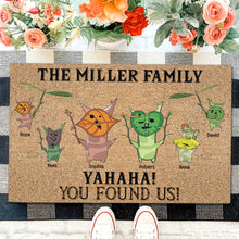 Load image into Gallery viewer, Personalized Family Doormat - Whimsical Welcome for Your Home Doormat PopCulturePrints
