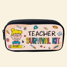 Load image into Gallery viewer, Personalized Teacher Survival Kit Pencil Case Pencil Case PopCulturePrints
