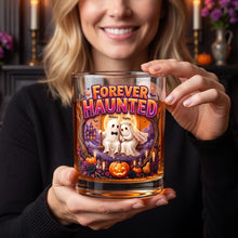 Load image into Gallery viewer, Forever Haunted - Custom Halloween Round Glass Gift for Couples