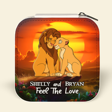 Load image into Gallery viewer, Personalized Lion Couple Jewelry Box - Feel The Love Jewelry Box PopCulturePrints