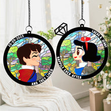 Load image into Gallery viewer, Custom Couple Suncatcher Ornament - Personalized Christmas Gift Suncatcher PopCulturePrints
