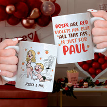 Load image into Gallery viewer, Personalized Couple Coffee Mug - All This Ass Is Just For You Coffee Mug PopCulturePrints