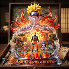 Load image into Gallery viewer, “The Man, The Myth, The Ninja Legend” - Strong Energy Dad Acrylic Plaque, Personalized Gift for Dad, Grandpa, and Fathers Shaped Plaques PopCulturePrints