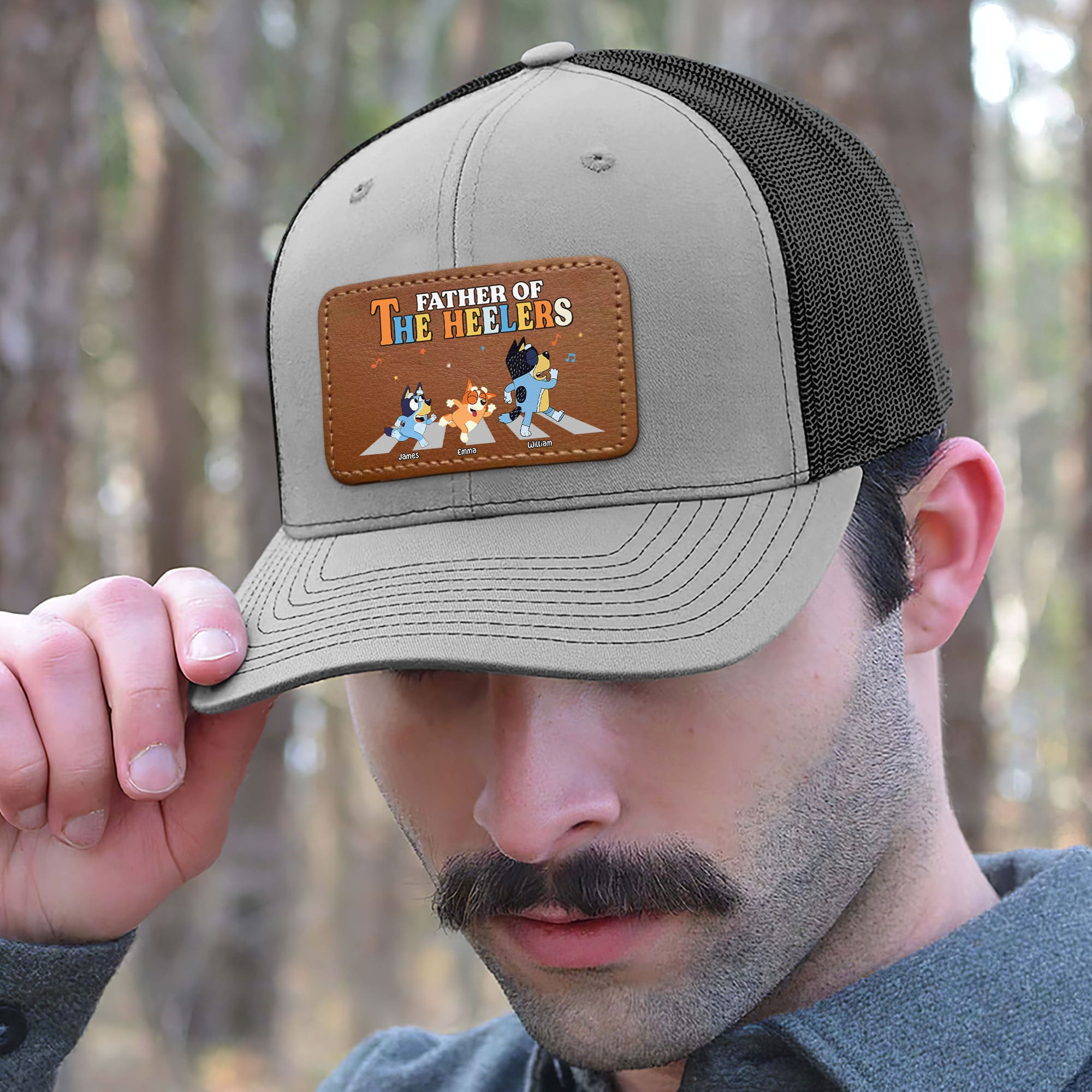 Personalized Father of The Heelers Cap | Custom Bluey Inspired Dad Hat Caps PopCulturePrints