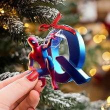 Load image into Gallery viewer, Personalized Superhero Letter Christmas Ornament Ornament PopCulturePrints