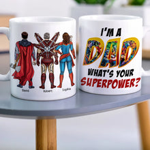 Load image into Gallery viewer, Personalized Superhero Dad Coffee Mug - Custom Names Coffee Mug PopCulturePrints